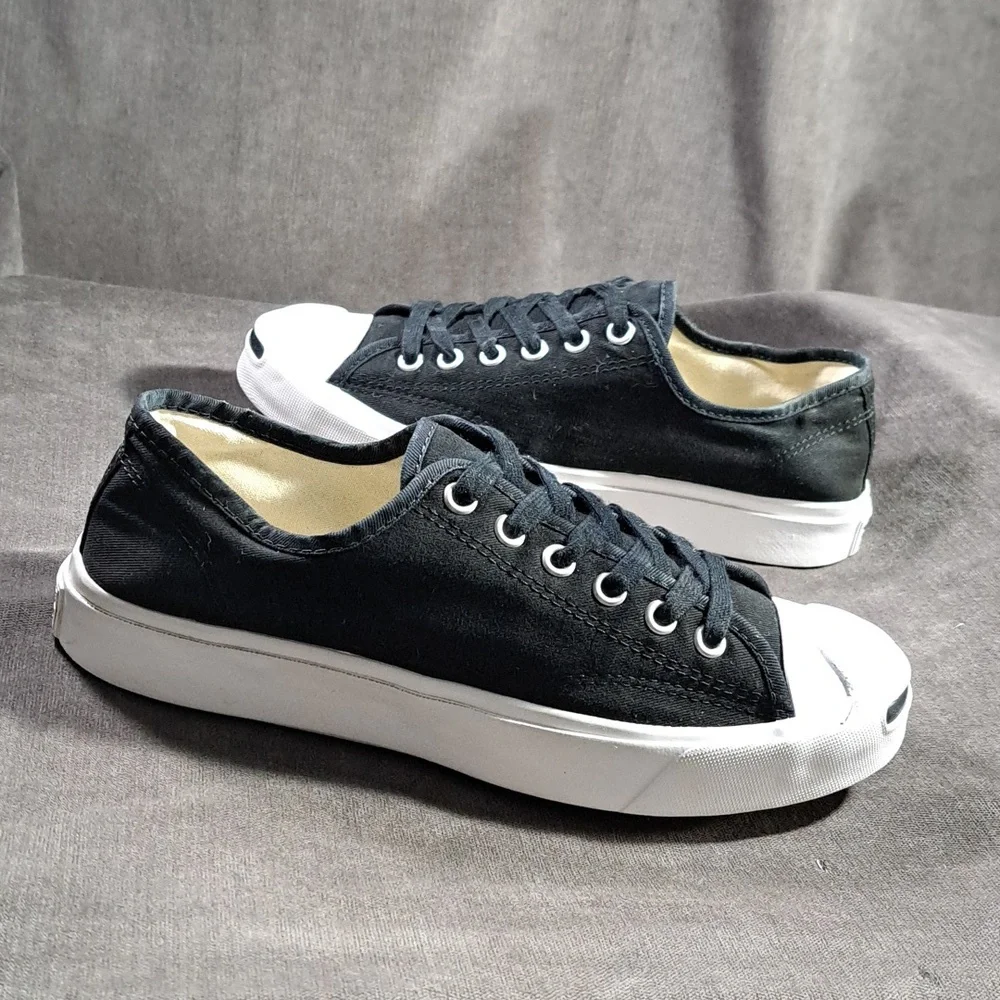 Converse Jack Purcell First In Class Low Top Black Canvas Sneakers VG US 6.5 - Picture 9 of 16